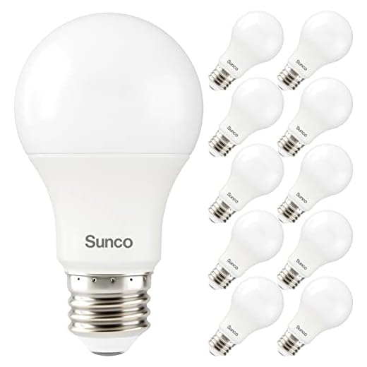 Sunco 10 Pack A19 LED Light Bulb 3W=25W Dimmable 2700K Soft White, 250 LM, E26 Medium Base, Indoor Outdoor, Super Bright, Instant On, Flicker Free, Frosted Lens, Lamp for Bedroom - UL