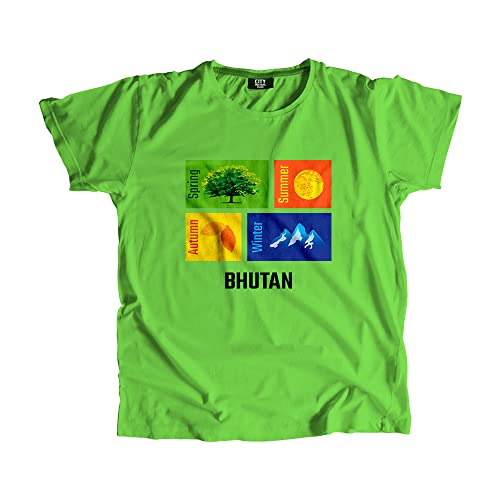 T-shirt Bhutan Seasons vert pour vos sorties et moments de détente