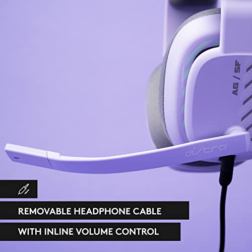 Logitech G Astro A10 Gen 2 Cross-Platform Wired Gaming Headset for PlayStation 5/4, Xbox S|X, Nintendo Switch, PC: 3.5mm Headphone Jack, 32mm Drivers, Flip-to-Mute Mic, Over-Ear - Lilac by ASTRO Gaming - Image 6