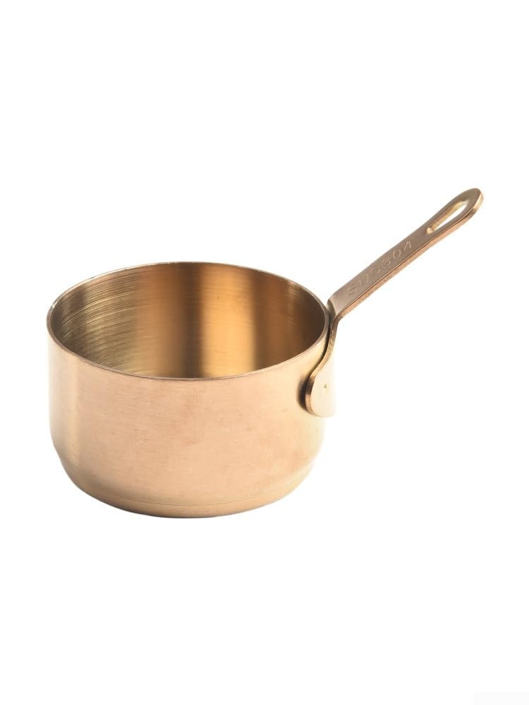 Stainless Steel Mini Sauce Pan with Non Coating 100ml Small Milk Pot for Baby Food Portable Gravy Warmer