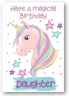 Second Ave Daughter Children's Kids Magical Unicorn Birthday Card for Her Greetings Card
