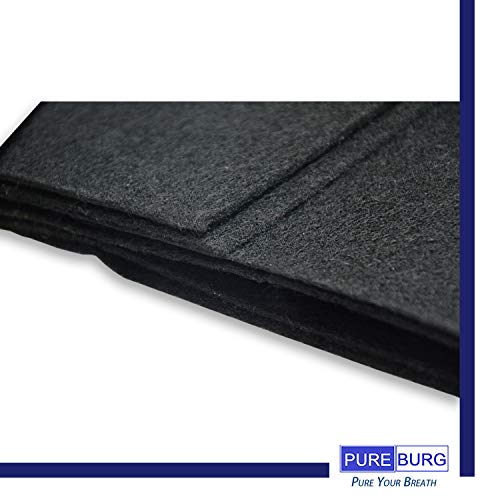 PUREBURG Carbon Filter,Cut-to-Fit Carbon Pad 16 x 48 inches for Air Filter Charcoal Sheet fits Range Hoods Furnace Filters removes Odor VOC Parts Accessories Replacement,1-Pack