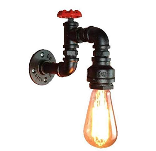 Applique murale style industriel Steampunk en fer noir pour ampoule E27