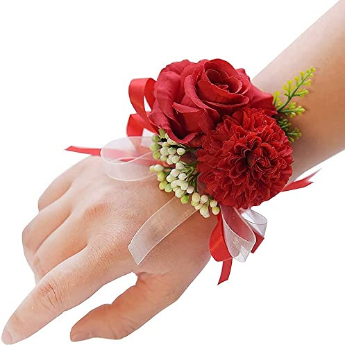 Fleur de poignet de mariage et bracelet décoratif pour un cortège romantique