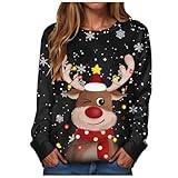 pull jacquard rennes femme Atmosphère festive, le fond rouge et les flocons de neige blancs créent une ambiance de Noël classique et chaleureuse