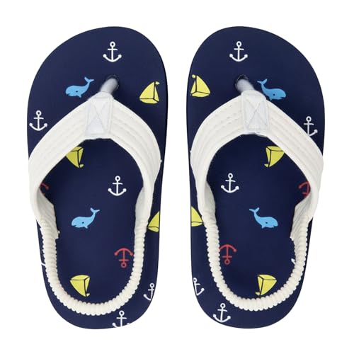 Image of Boys Girls Strap Flip Flops Sandals Cute Cartoon Unicorn Shark Toddler Flip Flop Kids Pool Beach Flat Slide Summer Water Shoes