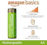 Amazon Basics AA High-Capacity Rechargeable Batteries, AA