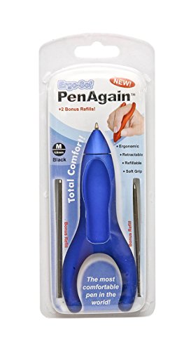 PenAgain ErgoSof Pen Ehlers-Danlos Arthritis Carpal Tunnel Pain Relief BLUE (Pack of 2) (00021)4