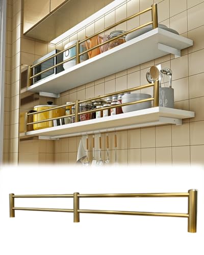 Garde-corps basculants pour étagère de cuisine double clôture or