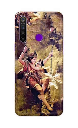 Image of Printed Hard Back Cover for Realme 5 Back Cover (Radha Krishna Love -J1) -190724(EA)