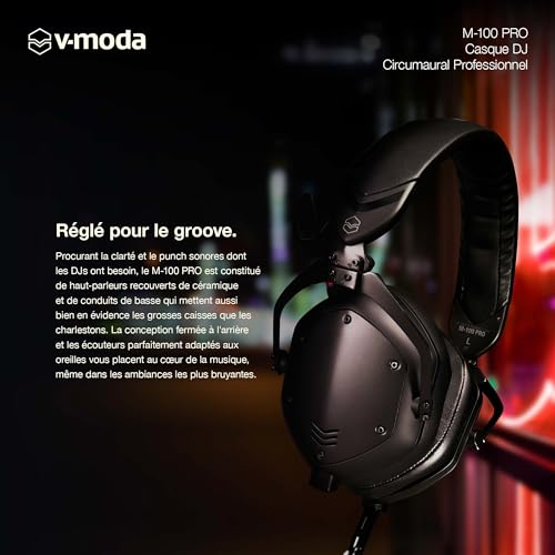 Casque DJ V-Moda M-100 PRO circumaural avec isolation phonique supérieure - 4