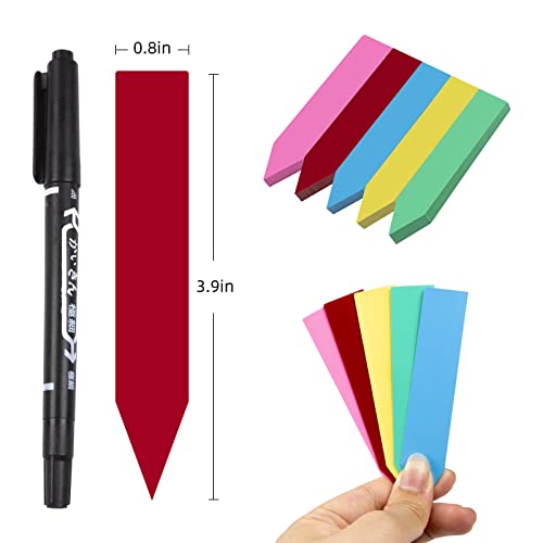 100 Pcs 4 Inch Plastic Plant Labels For Seedling Waterproof Plant Markers Tags, Garden Labels Pot With Marker Pen (Colourful) #TOP1