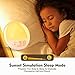 YISSVIC Wake Up Light Alarm Clock Sunrise Alarm Clock Radio and Sunset Fading Light Dual Alarm Clocks/7 Colors/FM Radio/Snooze Function