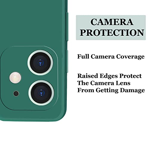 Image of A rtistque Liquid TPU Silicone Matte Shockproof Flexible with Camera Protection Soft Back Cover Case for iPhone 11 - Dark Green