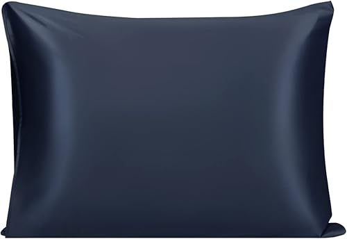 PiccoCasa Funda de almohada de seda de morera para cabello y piel, ambos lados 550TC 22 Momme seda pura, funda de almohada de seda con cierre de