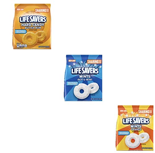 Life Savers Butter Rum Hard Candy | Pep-O- Mint | Orange Mints 14.5-Oz Sharing Size Bag #TOP5