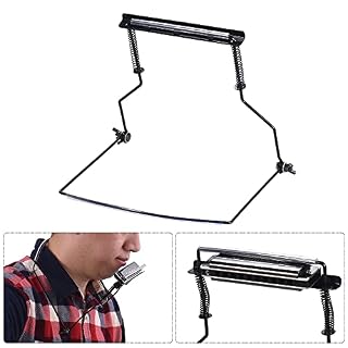Sunydog Métal Harmonica Bouche Organe Titulaire Harmonica Cou Stand Support pour 10 Trou Harmonicas Mains Libres Jouer - Les Beatles, Paul McCartney, John Lennon, RIngo Starr, George Harrison