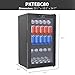 18.69 Gallon Freestanding/Kitchen Countertop Black Electric Beverage Center Cooler Soda Beer Refrigerator w/Built-in Fan, Clear Glass Door 132-Can Canned Beverage Mini Fridge