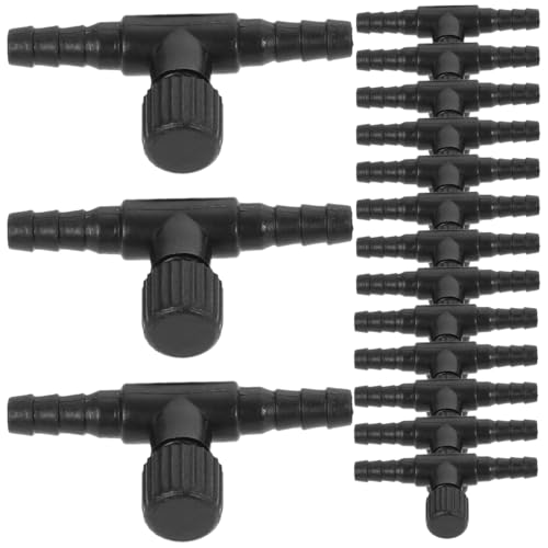 JECOMPRIS Lot De 30 Vannes D'Aquarium En T Pour Pompe À Air Poisson Vannes De Régulation D'Air Ajustables Pour Tuyau 4Mm Accessoires Aquariophilie Pour...