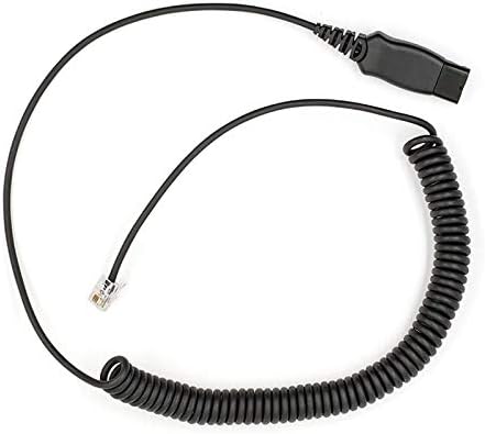 Leitner Universal Quick Disconnect Cord. Connects to 99% of All Corded Desk Phone Models and Headset Amplifiers (Curly Cord)