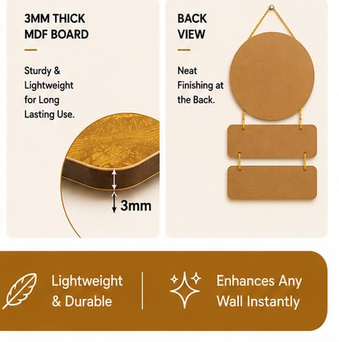 Image of Motivational Quote Wall Hanging for Home Decor | What You Think You Become, What You Feel You Attract, What You Imagine You Create MDF Wooden Wall Art | Office, Living Room & Meditation Decor (WH-15)