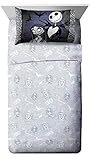 Disney Nightmare Before Christmas Meant to Be Full Sheet Set - 4 Piece Set Super Soft Kid's Bedding Features Jack Skellington - Fade Resistant Polyester Microfiber Sheets (Official Product)