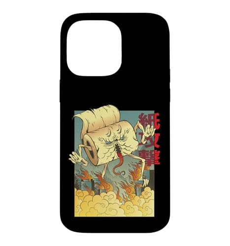 Japanese Anime Toilet Paper Monster Attack, Vintage Poster �X�}�z�P�[�X iPhone 14 Pro Max �p