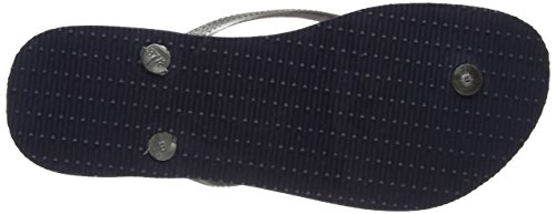 Image of Havaianas Women's Slim Organic Flip Flops, Multicoloured (Blau 0555), 8 UK (43 /44 EU) (41 /42 BR)