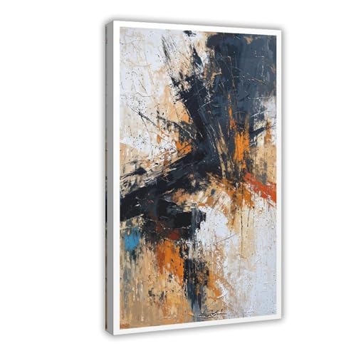 Toile abstraite Terre neutre pour créer une ambiance zen dans votre salon