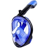 ♥【Panorama Vollgesichts Schnorchelmaske】Faltbare Schnorchelmaske gibt Ihnen mehr Auswahl – bietet überlegene Sicht über eine Standard-Tauchmaske, unsere 2-in-1-Vollgesichts-Schnorchelmaske und -Schnorchel bietet eine 180-Grad-Sicht für schöne Unterwasser-Abenteuer.
