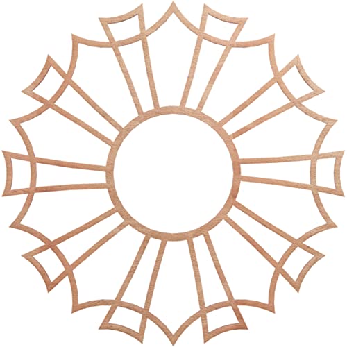 Image of Ekena Millwork 30 inchOD x 10 1 /2 inchID x 3 /8 inchT Augustus Wood Fretwork Pierced Ceiling Medallion, Cherry