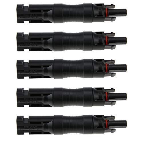 ZOOKOTO 5pcs Solar Panel PV Connector with Built in 20A Diode Waterproof Solar Panel Cable Connector 20A 20SQ045