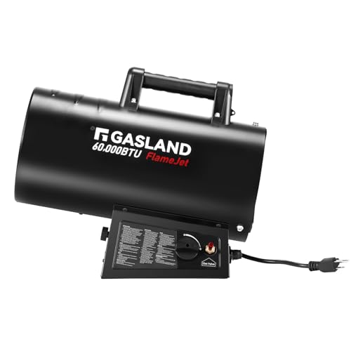 GASLAND FlameJet 60,000 BTU Propane Forced Air Heater, Portable Space Heater for Garage, Patio, Construction Sites