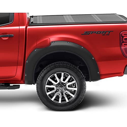 Bushwacker Pocket/Rivet Style Rear Fender Flares | 2-Piece Set, Black, Smooth Finish | 20120-02 | Fits 2019-2022 Ford Ranger w/ 6' Bed