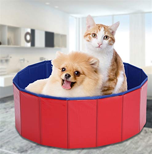 AZHLUF Foldable Dog Pool Pet Dog Cat Swimming Pool Kiddie Pool Kids Outdoor