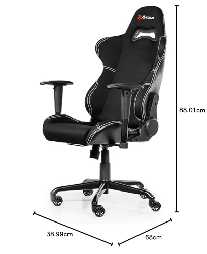 Torretta Sedia da Gaming, Tessuto, Nero, 68 X 39 X 88 Cm - Sedia gaming - Immagine 2