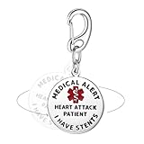 Divoti Durable Stainless Steel Dual-Sided Heart Attack Patient Bag Tag ID with Quick Clip – Affordable, Reliable, and Easy-to-Use Emergency Medical Alert