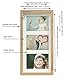 BD ART 18x35 cm 3D Box, Mehrfach Bilderrahmen, Bildergalerie, Fotogalerie mit Passepartout und 3 Foto-Ausschnitten für 3 Fotos 10x15 cm, Eiche Rechteckiger Objektrahmen tiefer für objekte 3 cm
