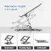 MCHOSE Laptopständer, Verstellbarer Computerständer, Ergonomischer Laptop-Erhöhung mit 360° Drehbarer Basis, Notebook-Ständer Kompatibel mit Allen 10-17 Zoll Laptops, Space Grey