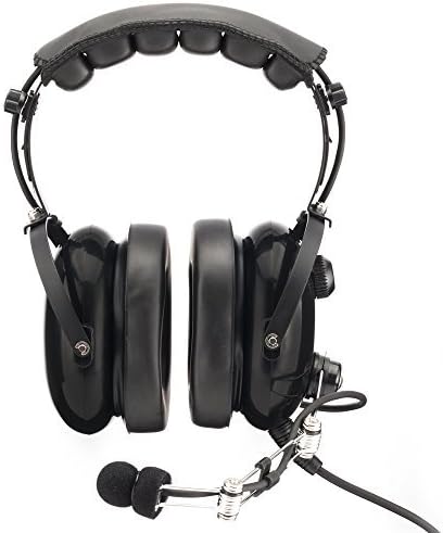 KORE Aviation P1 General Aviation Headset for Pilots | Mono, 24 db Passive Noise Reduction Rating, Noise Canceling Microphone, Acoustic Foam Ear Cups, AUX Port for MP3 Music Input with GA Dual Plugs