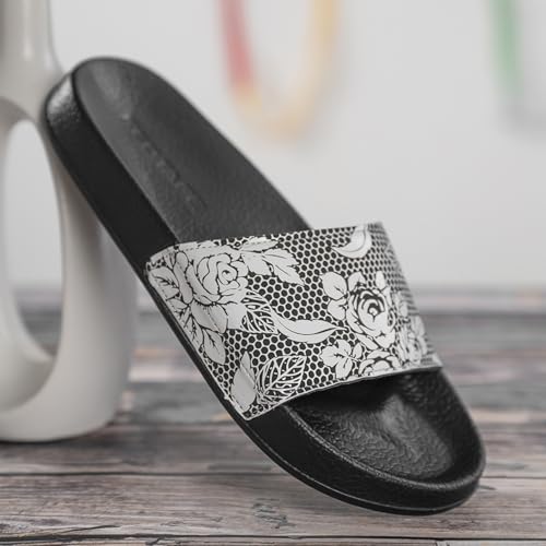 Image of Red Tape Womens Sliders in Slate Blue | Casual Pool Sliders | SLATE BLUE | 3 UK