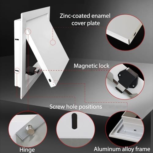 Invisible Drywall Access Door - 14x24 Attic/Vent/Bathroom/Basement Inspection Hatch Plate, Wall/Ceiling Mounted Service Shaft Door for Easy Access and Maintenance