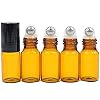 Lot De 3 Flacons Vides Verre Ambré 100ml TUPANDY - Rechargeables Cosmétiques, Huiles Essentielles, Voyage
