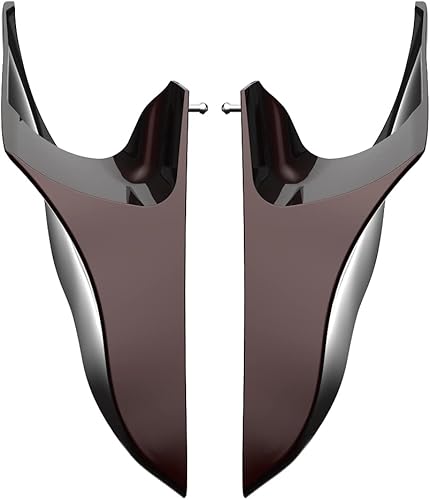 Miniatura 268 de Advanblack Barracuda - Cubiertas laterales estiradas plateadas (brillantes), paneles extendidos para Harley Touring Street Glide Road Glide Electra