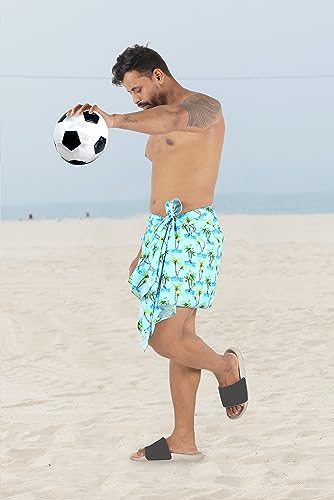 LA LEELA Men's Beach Sarong Cover Up Swimwear Wrap3