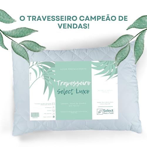 Kit 4 Travesseiros TRP Imports Select Luxo Fibras Importada E Antialérgica