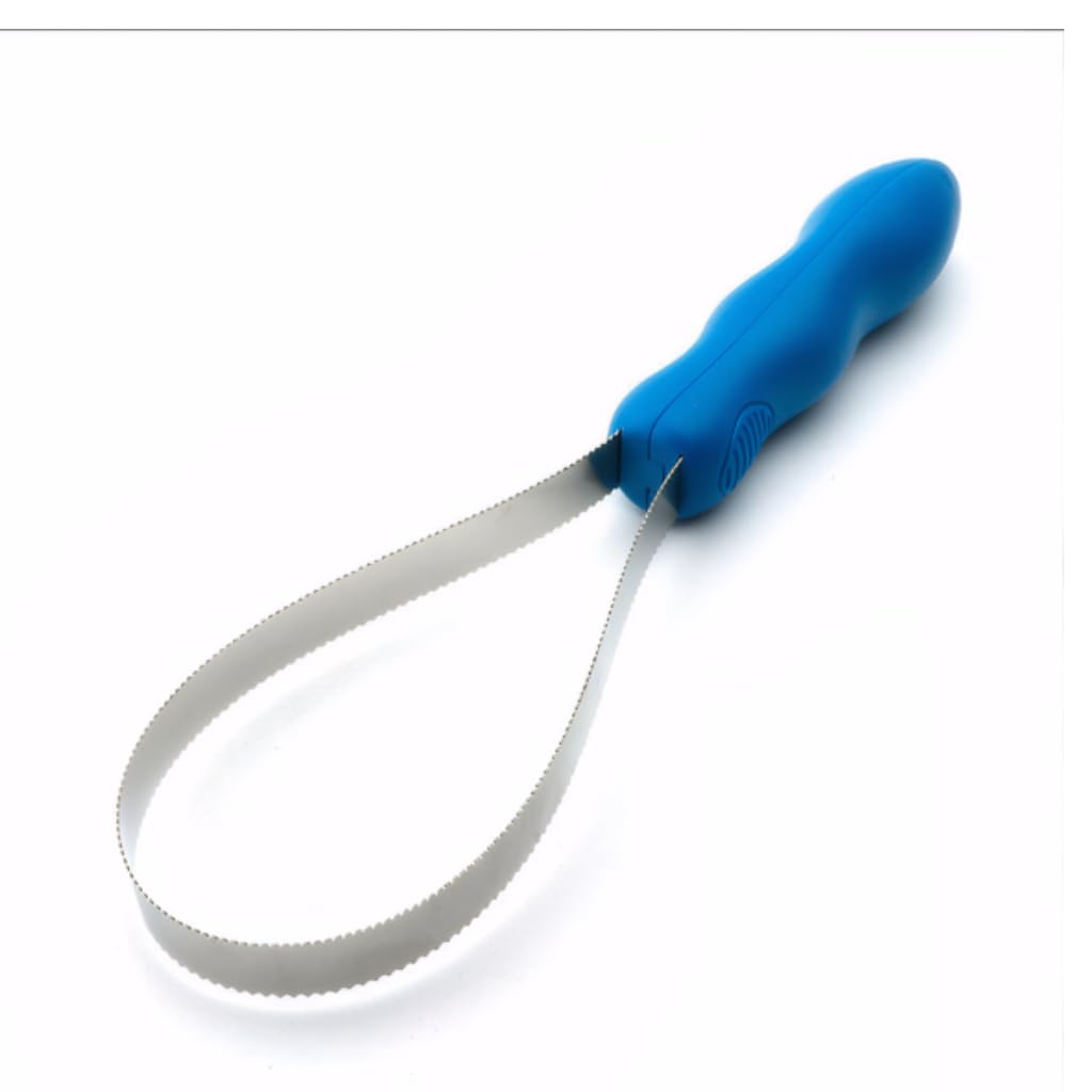 Dual-Sided Dog Shedding Blade – Stainless Steel Grooming Tool with Grip for Dogs/Horses/Cattle, Fine Teeth for Short/Long Thick Coats, Hair Scraper & Itching-Relieving Rake