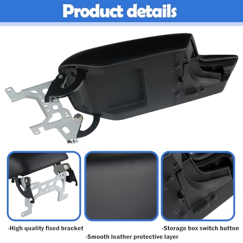Osompar Center Console Lid Assembly Compatible with Subaru Crosstrek Impreza 2017-2023 Replaces 92114FL002VH Arm Rest Box Lid Middle Console Cover by Osompar - Image 5
