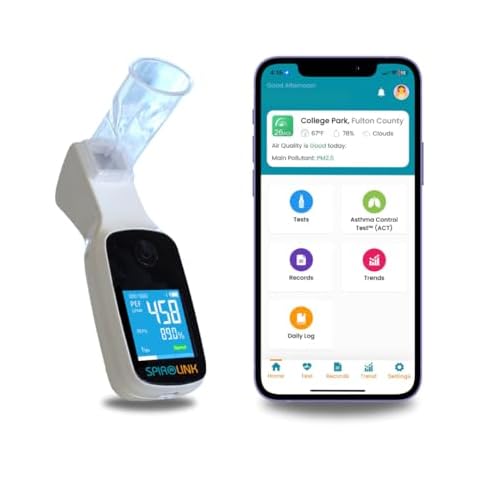 CMI Health SpiroLink | Smart Peak Flow Meter | Portable Pulmonary Function Test, Pocket Spirometer | Long Lifespan, Durable | for Asthma, COPD, Musicians, Smokers, Athletes, and More Cover