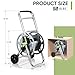 Garden Hose Reel Cart, Holds 75-150 Feet of 5/8-Inch Hose, Portable Hose Reel Cart With Wheels,Adjustable Handrail, Quick Hose Connector